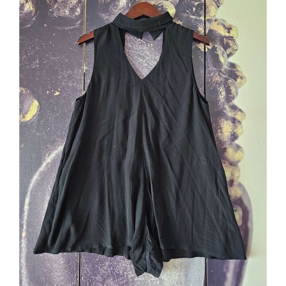 Cameo The Label Better Days Romper Black Mock Neck Cutout Sleeveless Small NEW
